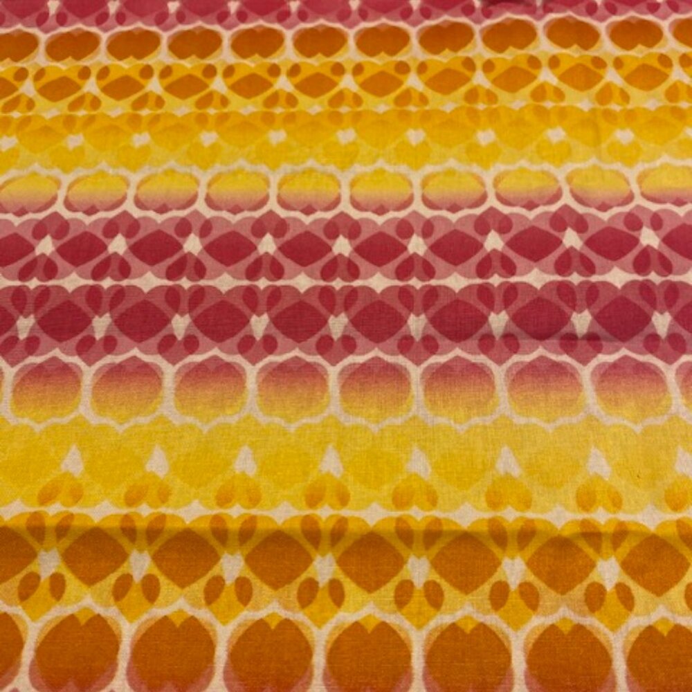 Pink Yellow Hearts Stripes Cotton Joann's Fabric Crafts Home Decor two yards
